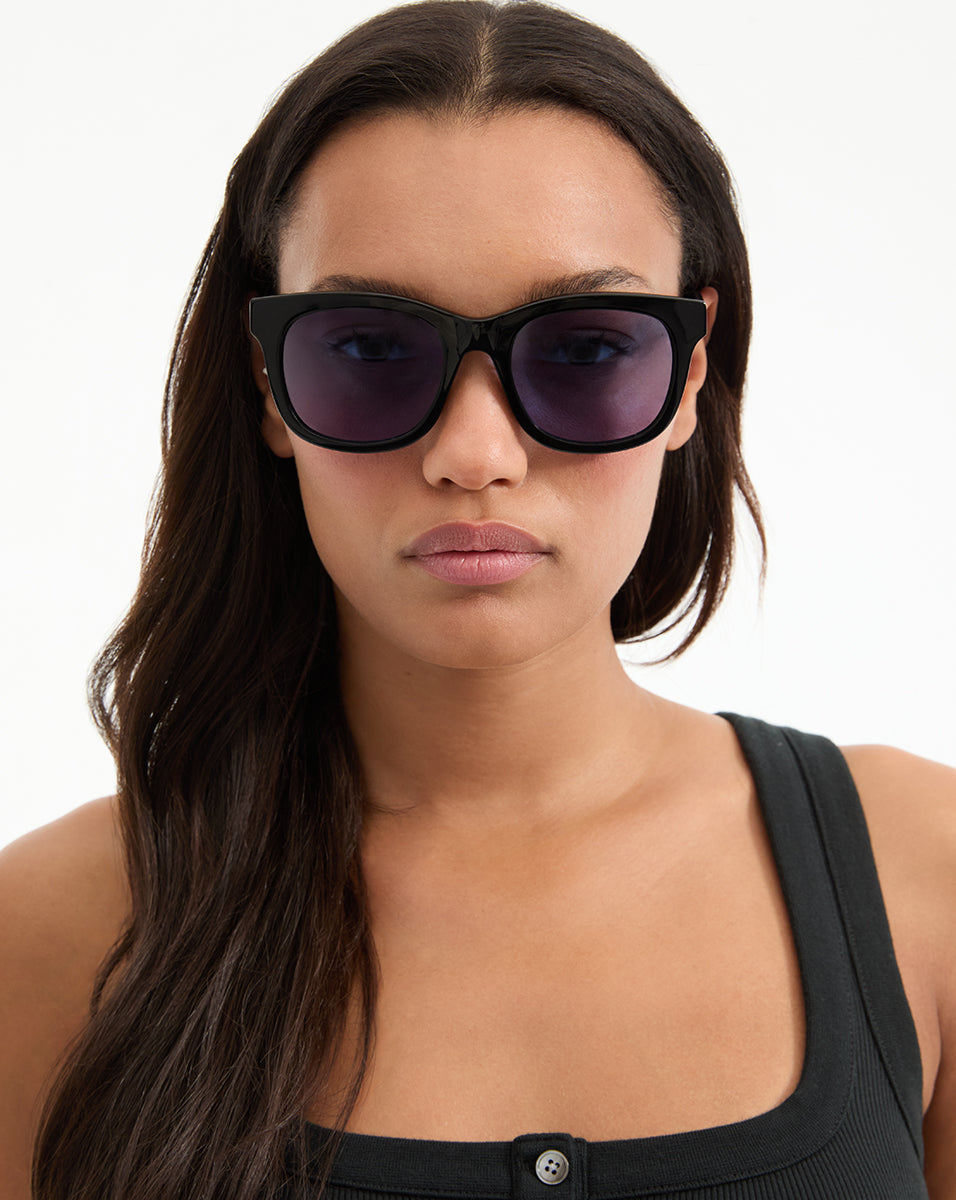 Veronica Beard | Jane Square-Frame Sunglasses in Black Black