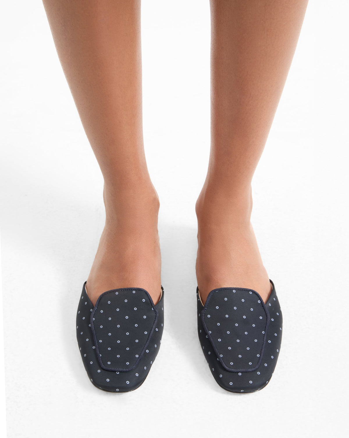 Veronica Beard | Moritz Printed Loafer Mule in Navy Navy