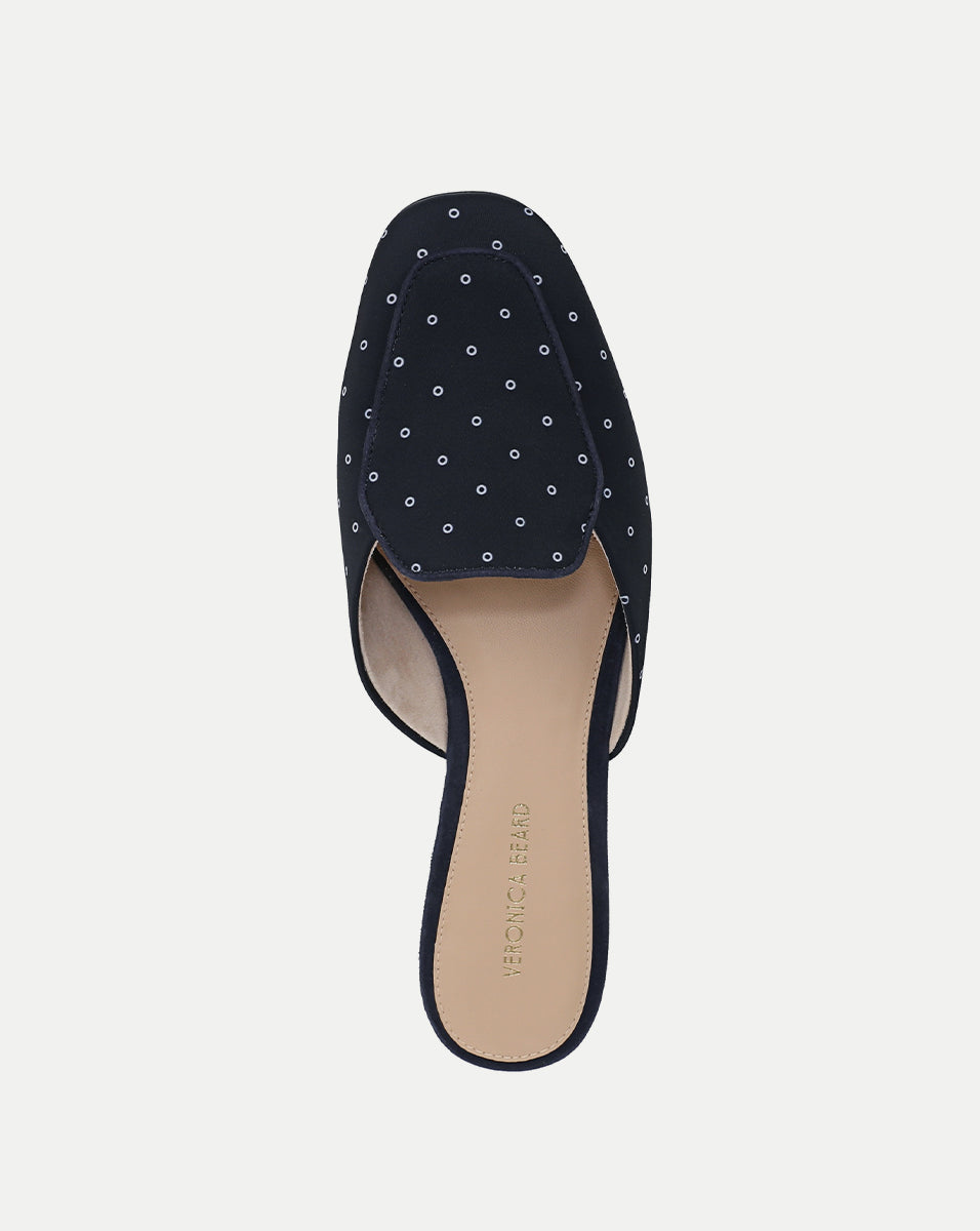 Veronica Beard | Moritz Printed Loafer Mule in Navy Navy