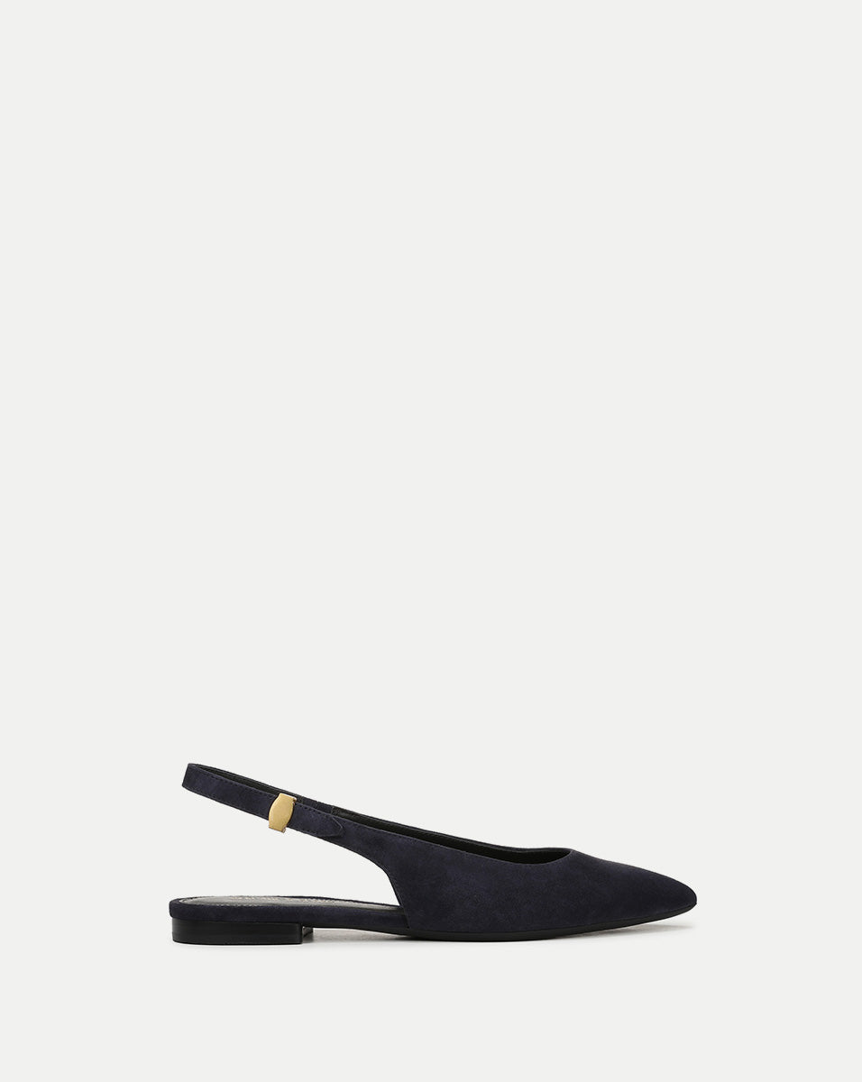 Veronica Beard | Shina Slingback Flat in Navy Navy