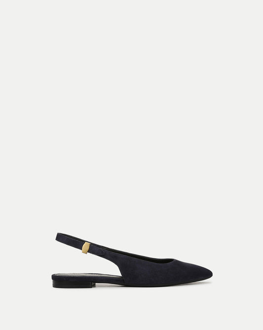 Veronica Beard | Shina Slingback Flat in Navy Navy