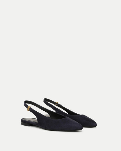 Veronica Beard | Shina Slingback Flat in Navy Navy