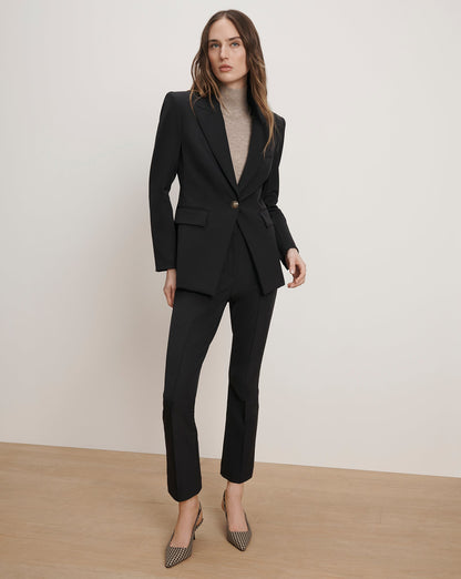 Veronica Beard | Dell Scuba Slim-Leg Pant in Navy Navy