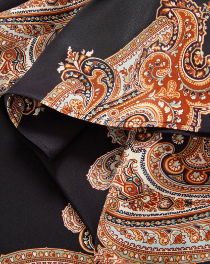 Veronica Beard | Lupita Paisley Midi Dress in Black Multi Black Multi