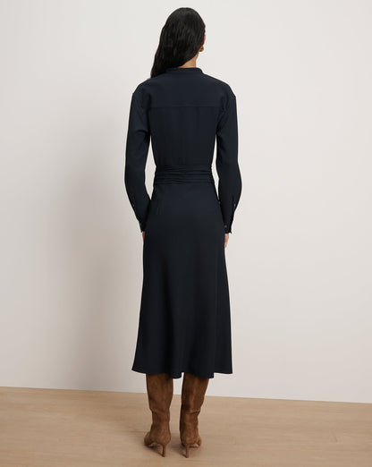 Veronica Beard | Ellers Midi Shirtdress Dress in Navy Navy