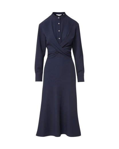 Veronica Beard | Ellers Midi Shirtdress Dress in Navy Navy