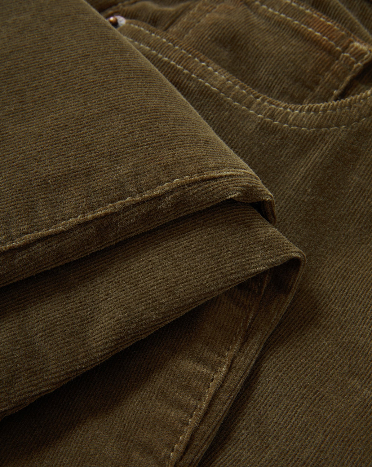 Veronica Beard | Carson Corduroy Kick-Flare Pant in Olive Green Cypress Cypress