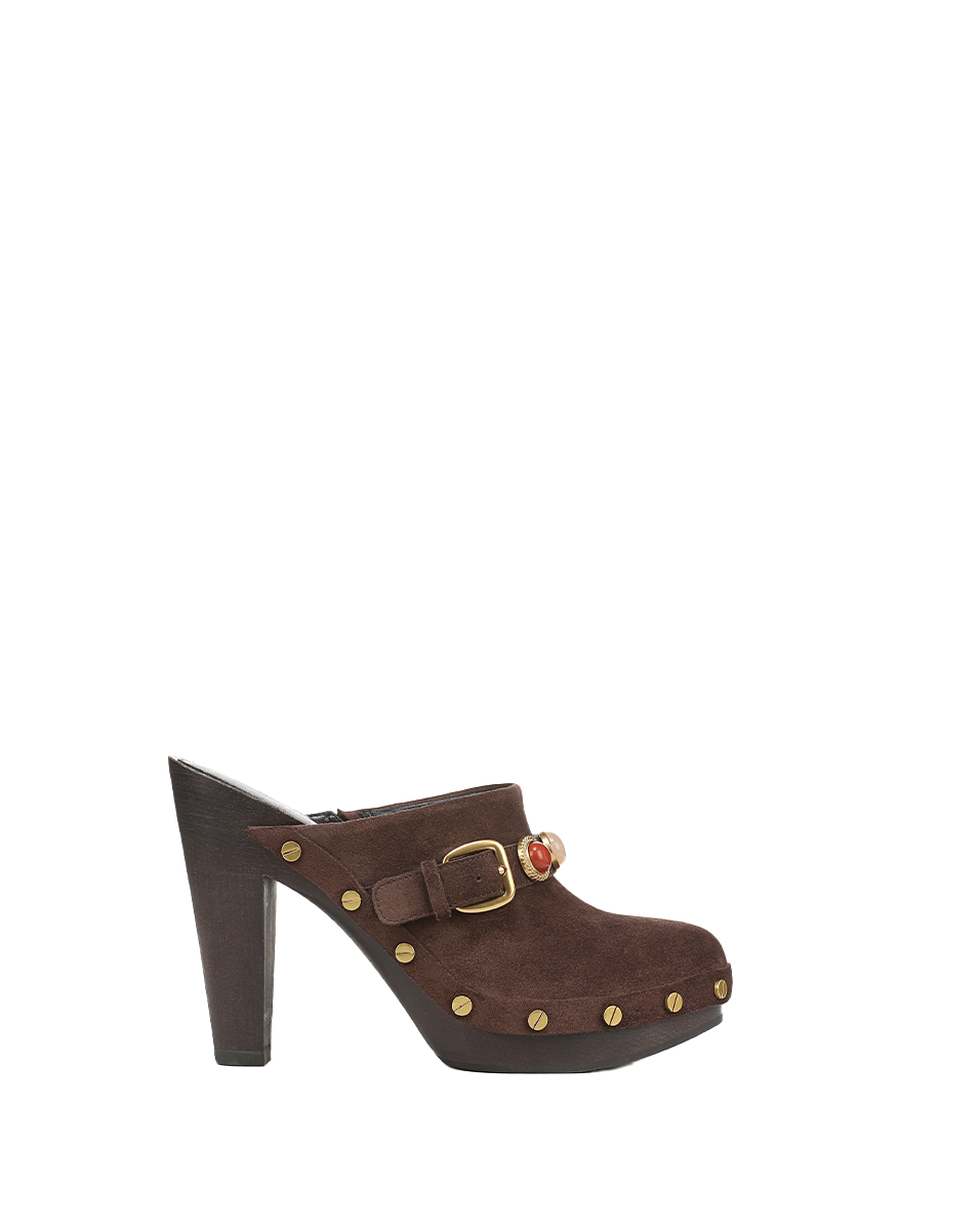 Veronica Beard | Giana Platform Clog in Dark Brown Espresso