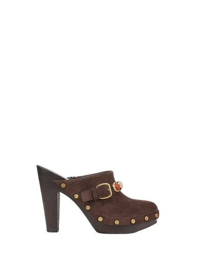Veronica Beard | Giana Platform Clog in Dark Brown Espresso