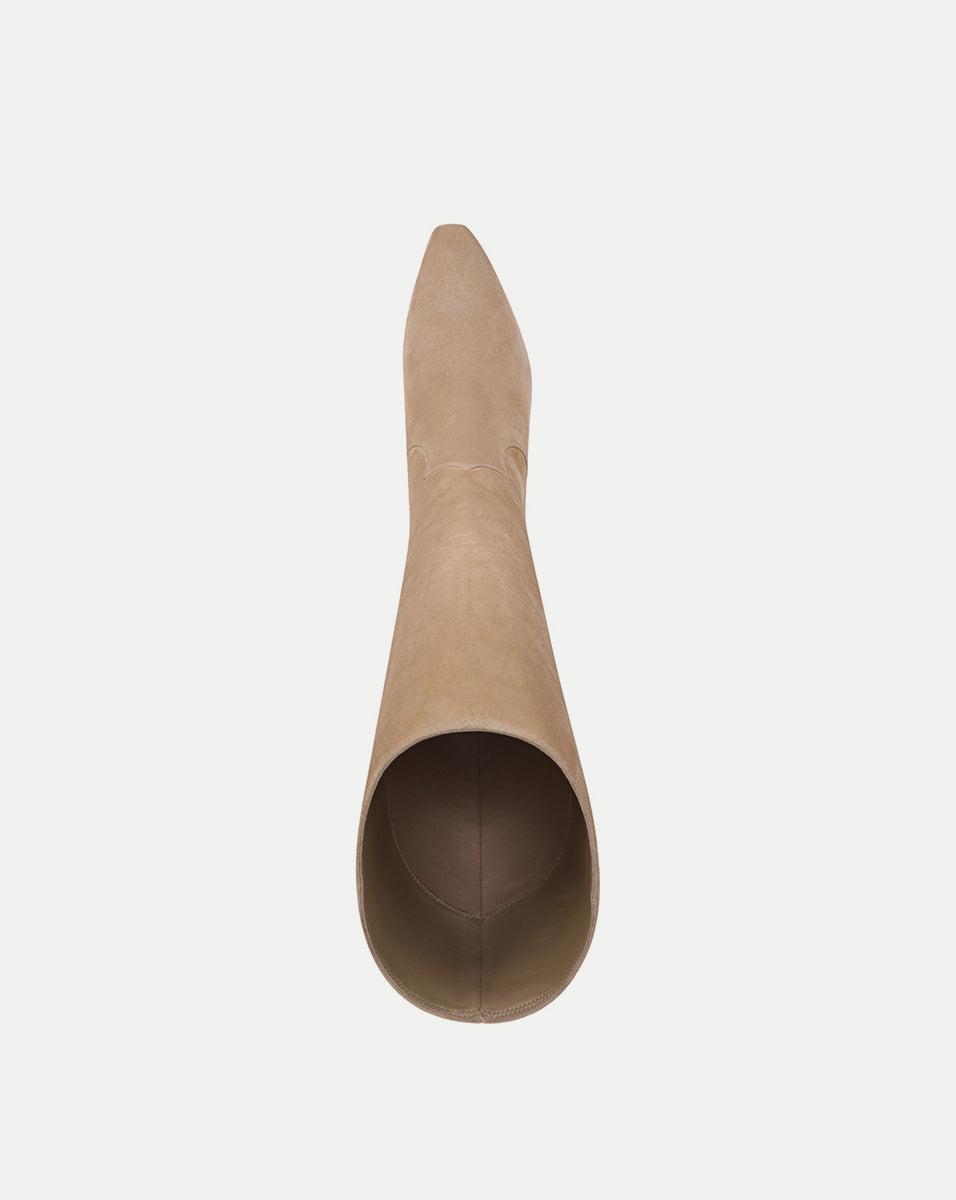 Veronica Beard | Kinna Tall Boot in Beige Suede Sand