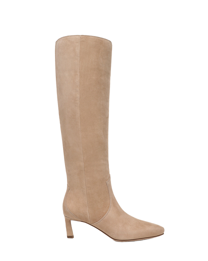 Veronica Beard | Kinna Tall Boot in Beige Suede Sand