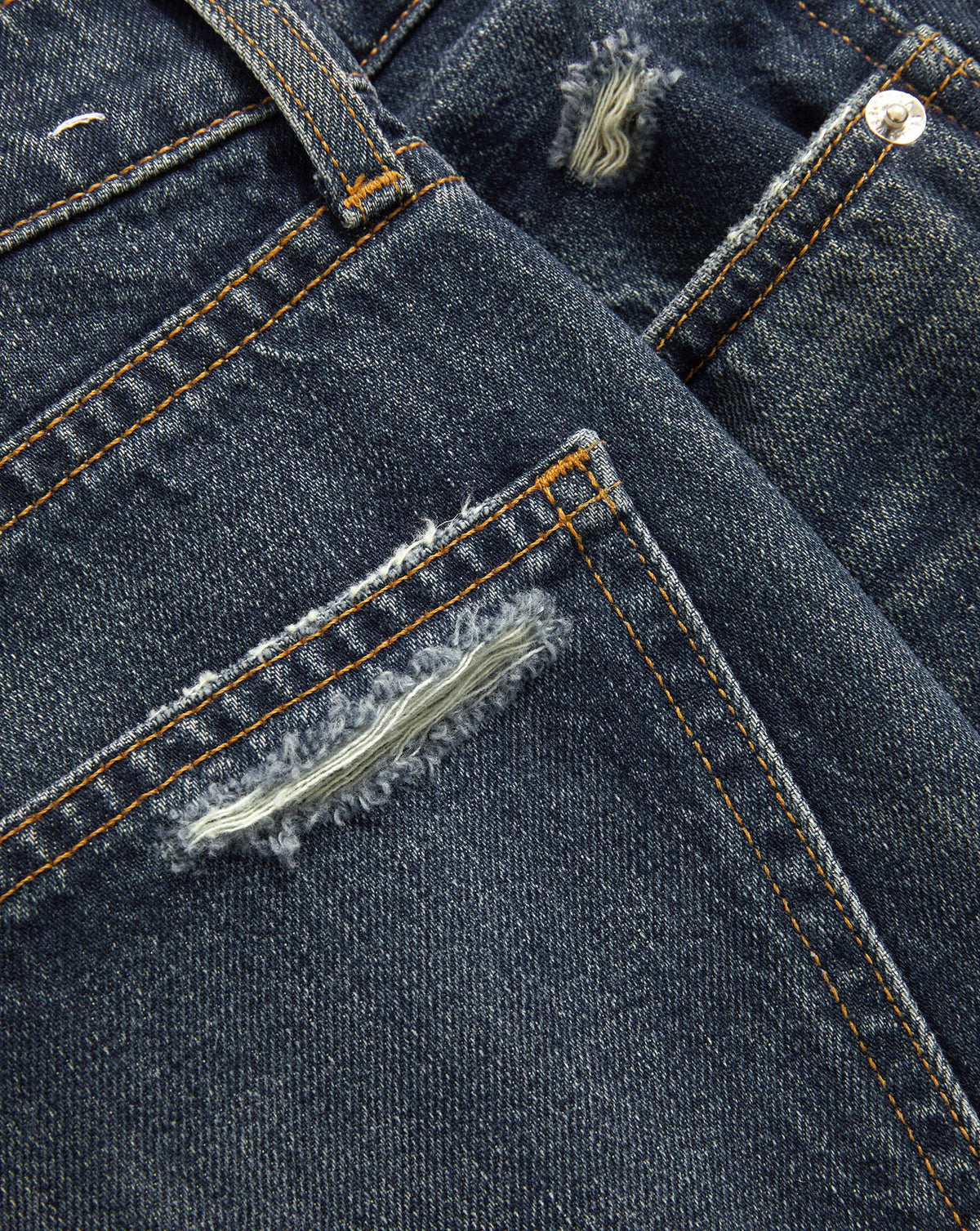 Veronica Beard | Dylan Distressed Straight-Leg Jean in Medium Wash City Lights