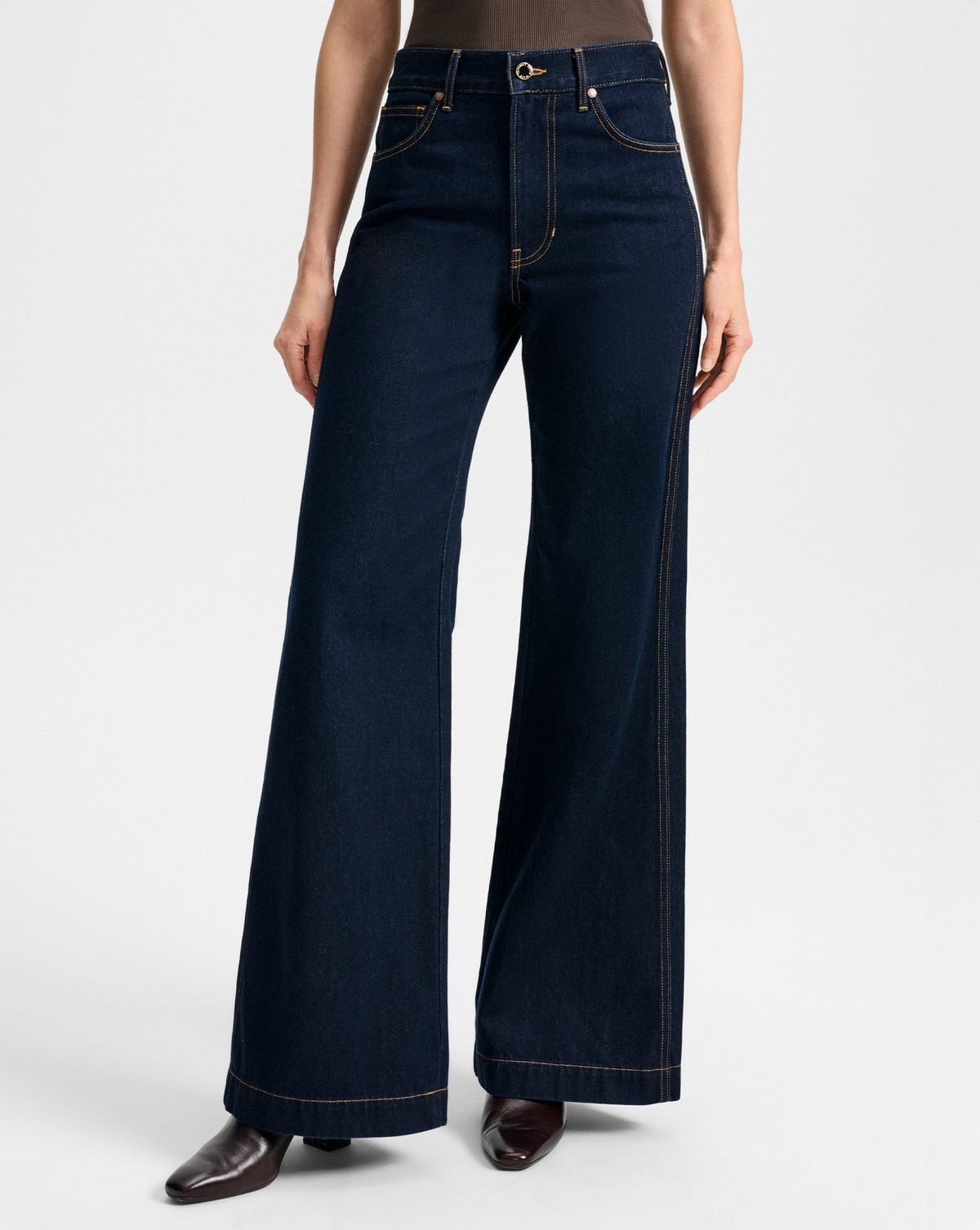 Veronica Beard | Kasey Wide-Leg Jean in Indigo Rinse Indigo Rinse