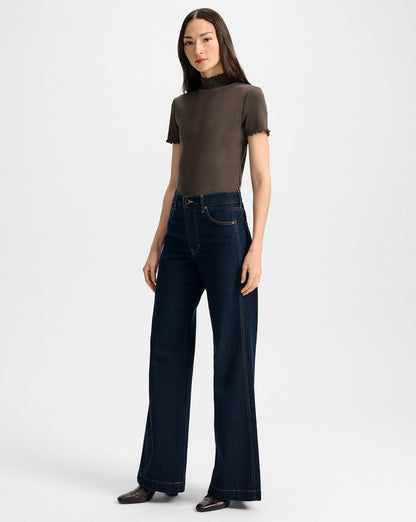 Veronica Beard | Kasey Wide-Leg Jean in Indigo Rinse Indigo Rinse