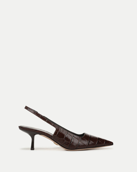 Veronica Beard | Cashel Slingback Heel in Chocolate Brown Chocolate