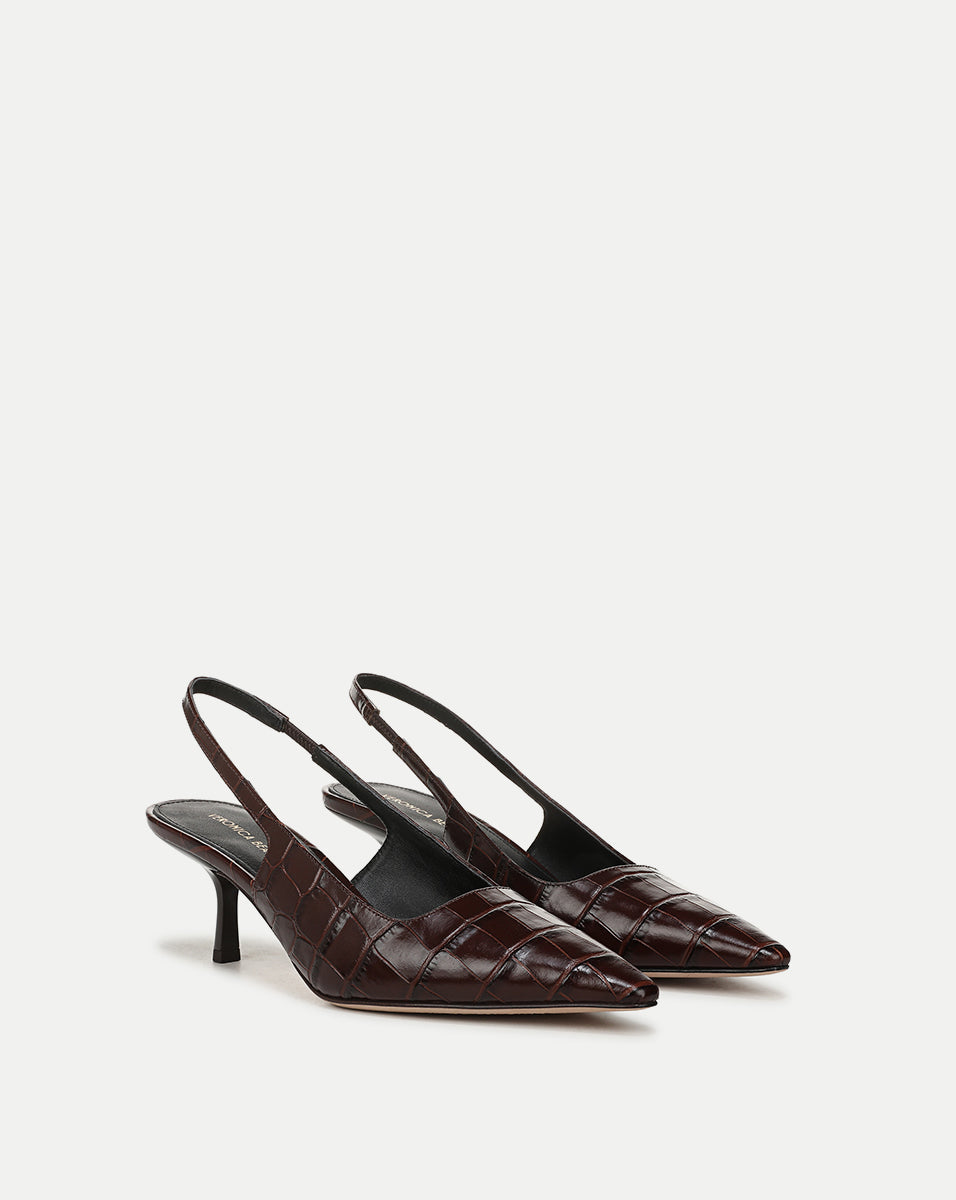 Veronica Beard | Cashel Slingback Heel in Chocolate Brown Chocolate