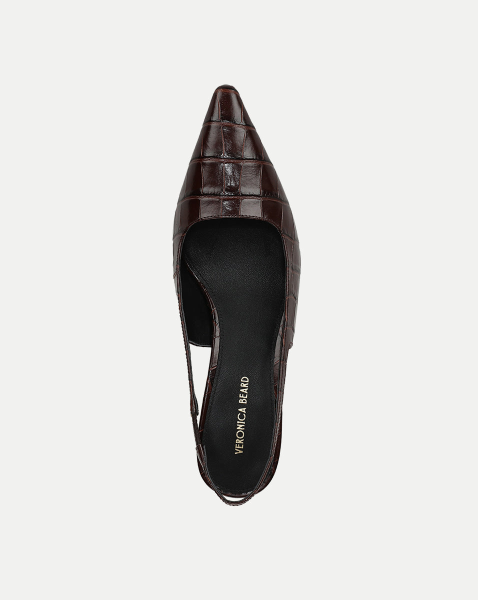 Veronica Beard | Cashel Slingback Heel in Chocolate Brown Chocolate
