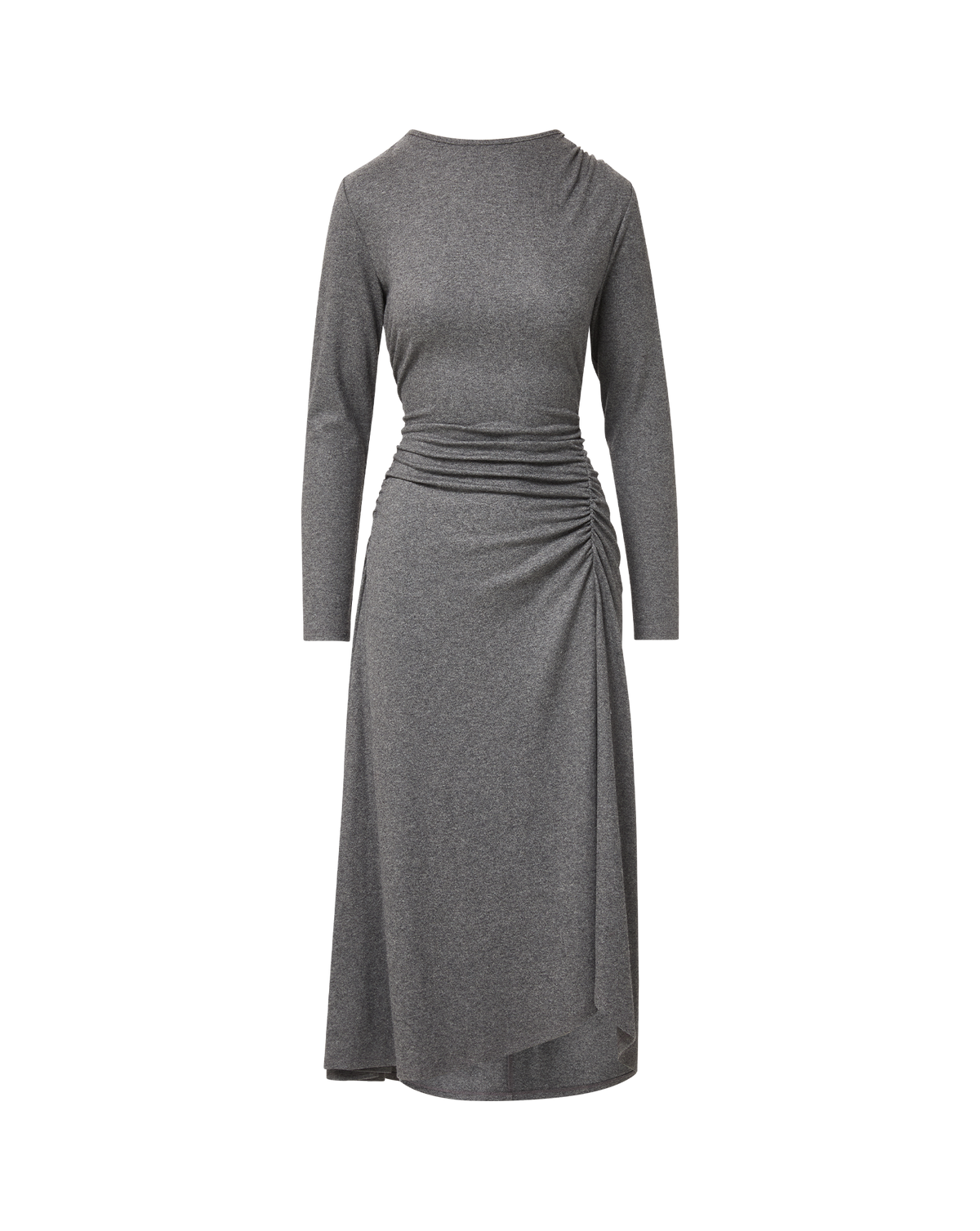 Veronica Beard | Theodora Wool Midi Dress in Medium Heather Grey Medium Heather Grey