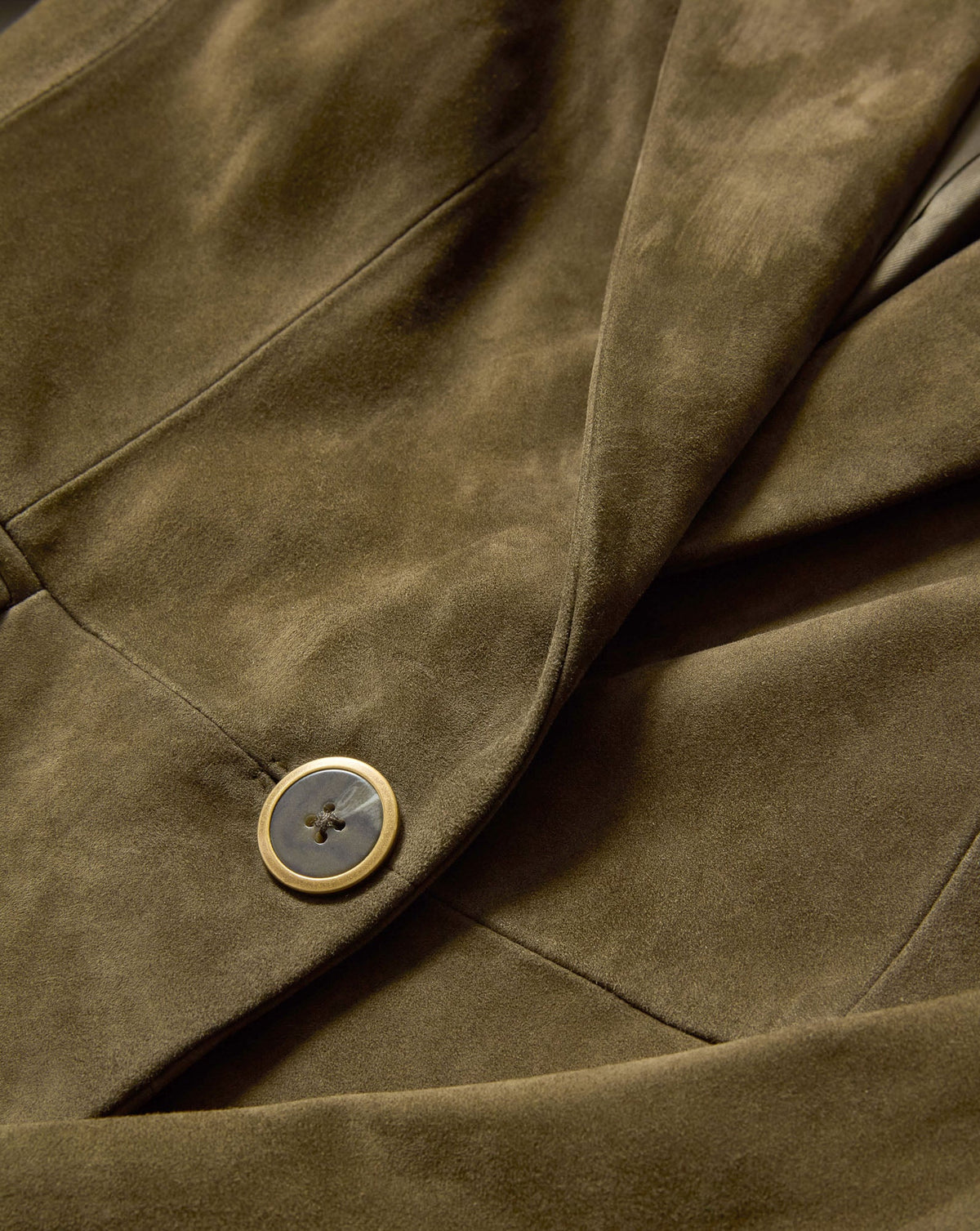 Veronica Beard | Duane Suede Dickey Jacket in Dark Green Cypress Cypress