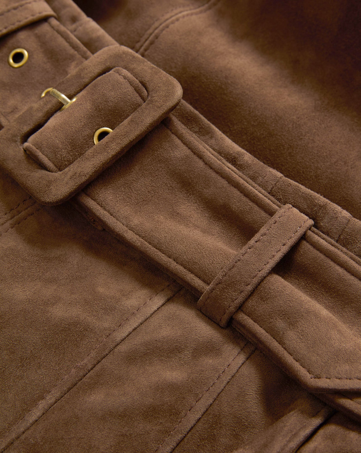 Veronica Beard | Alexie Suede Midi Skirt in Mocha Brown Mocha