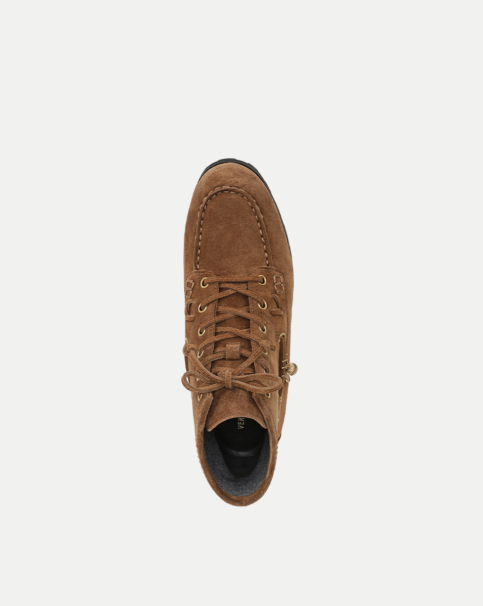 Veronica Beard | Phaedra Charm Ankle Boot in Tan Suede Hazelwood Hazelwood
