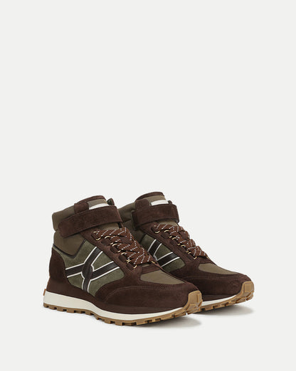 Veronica Beard | Valentina Hiker Sneaker in Green & Brown Cypress/Espresso Cypress/Espresso