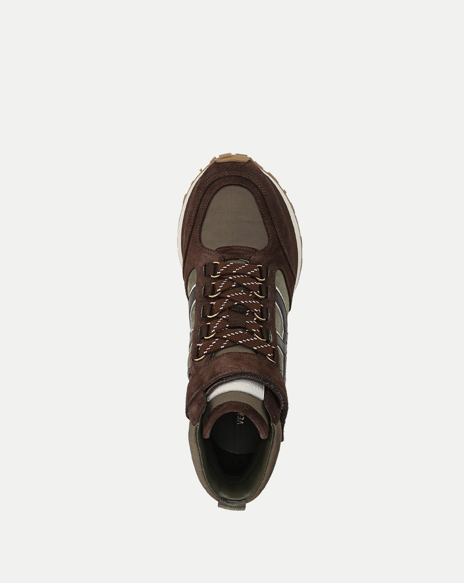 Veronica Beard | Valentina Hiker Sneaker in Green & Brown Cypress/Espresso Cypress/Espresso