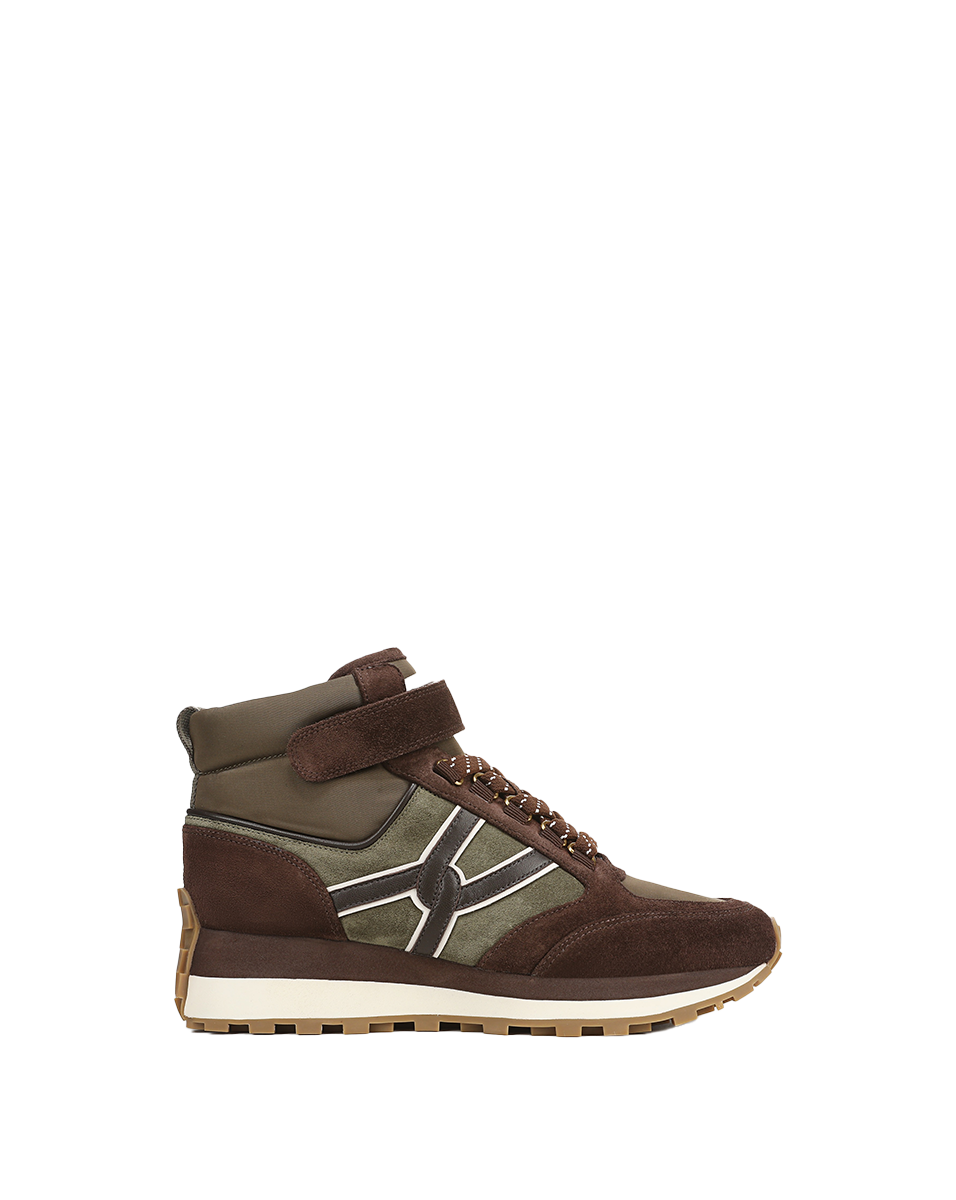 Veronica Beard | Valentina Hiker Sneaker in Green & Brown Cypress/Espresso Cypress/Espresso