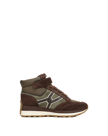Veronica Beard | Valentina Hiker Sneaker in Green & Brown Cypress/Espresso Cypress/Espresso
