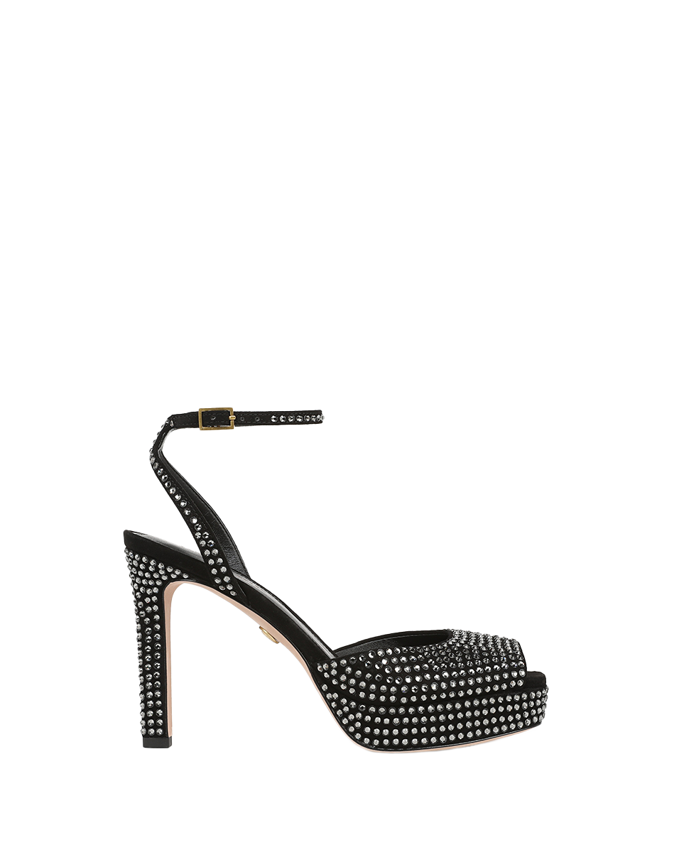 Veronica Beard | Brianne Crystal Platform Heel Sandal in Black Black