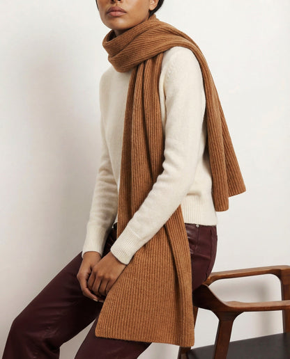 Veronica Beard | Wool-Cashmere Scarf in Dark Acorn Dark Acorn