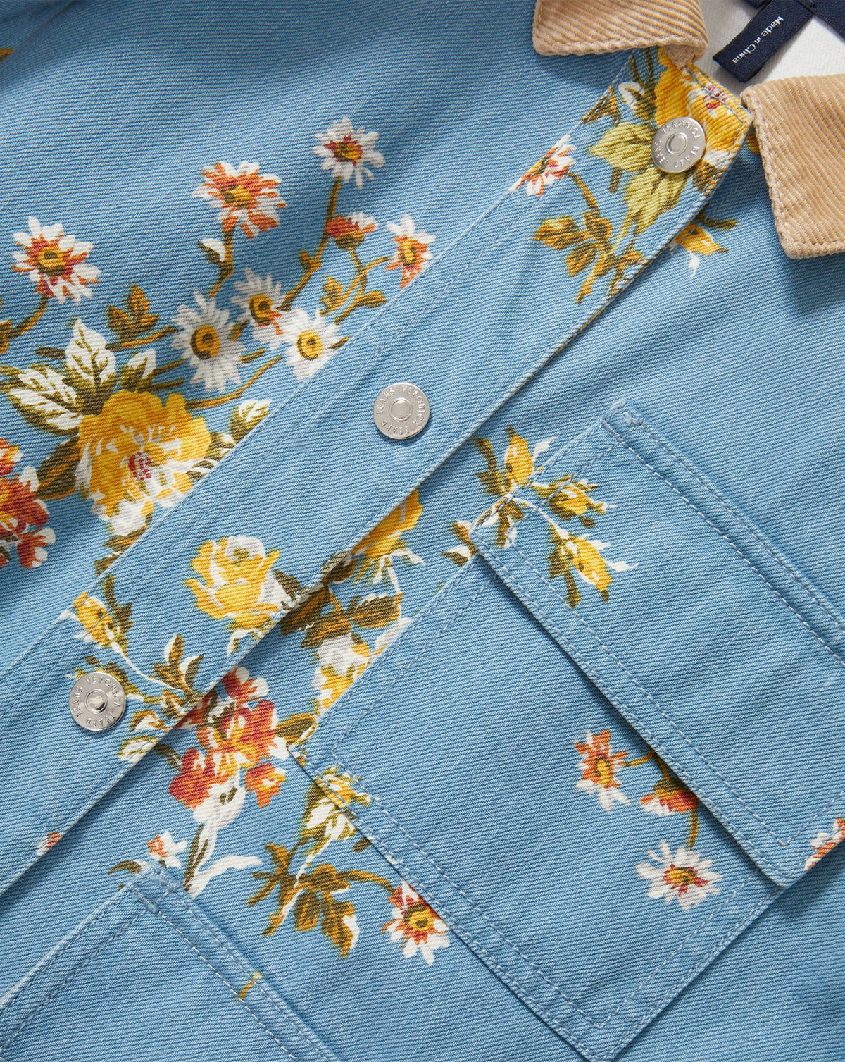 Veronica Beard | Leighton Floral Denim Jacket in Garden Bouquet Garden Bouquet