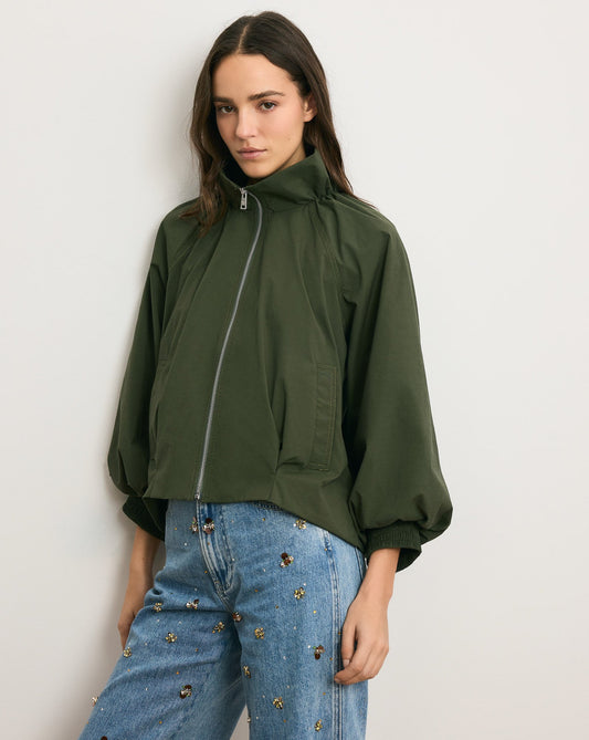 Veronica Beard | Circe Bubble Jacket in Army Army