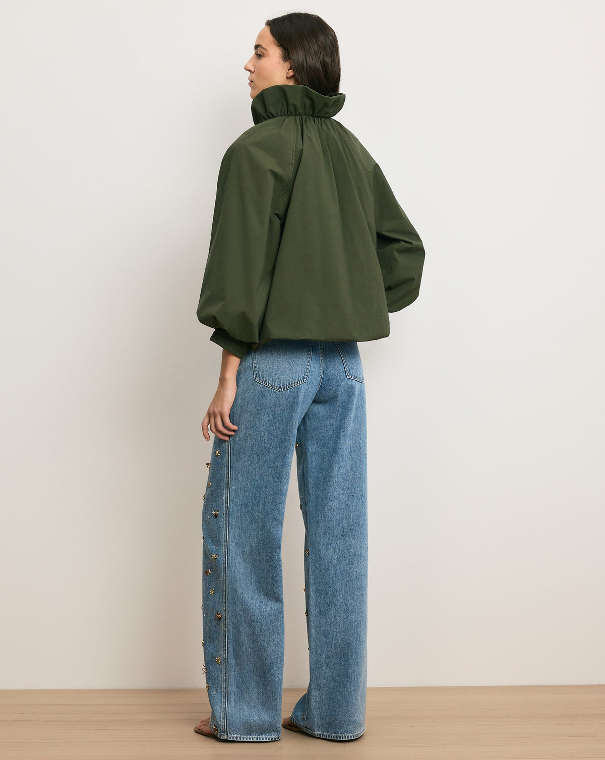 Veronica Beard | Circe Bubble Jacket in Army Army
