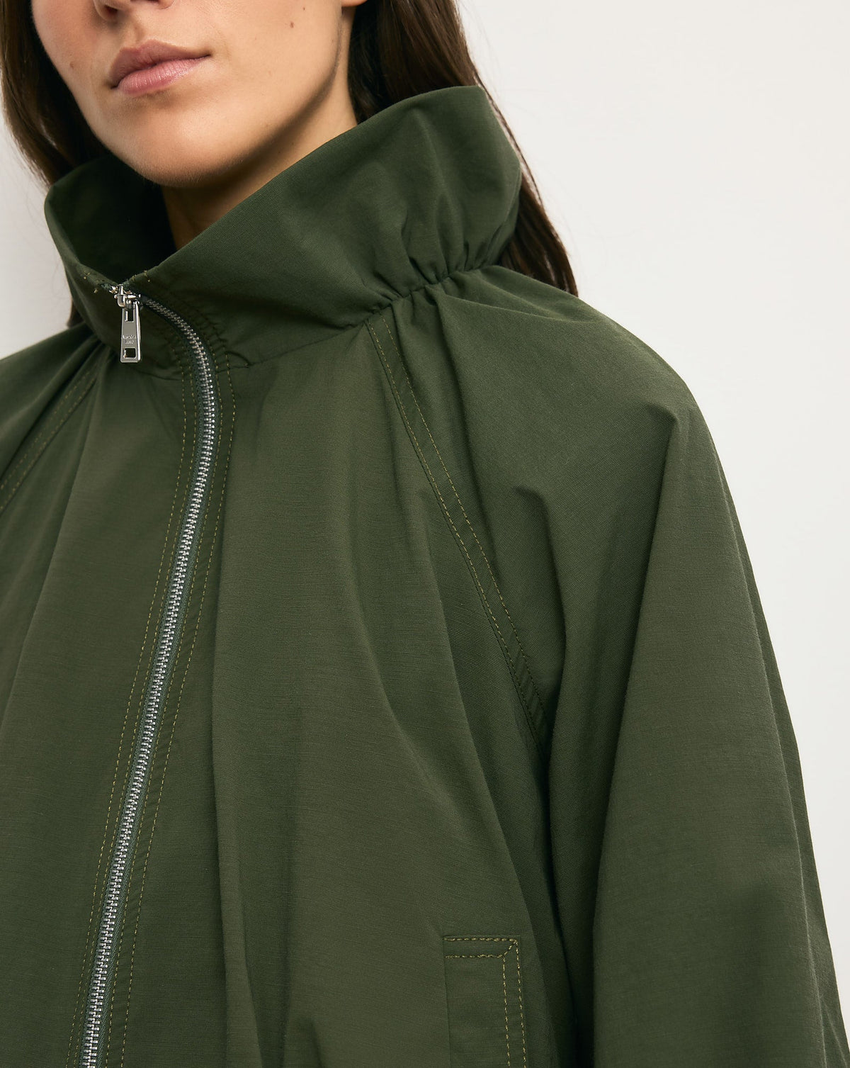 Veronica Beard | Circe Bubble Jacket in Army Army
