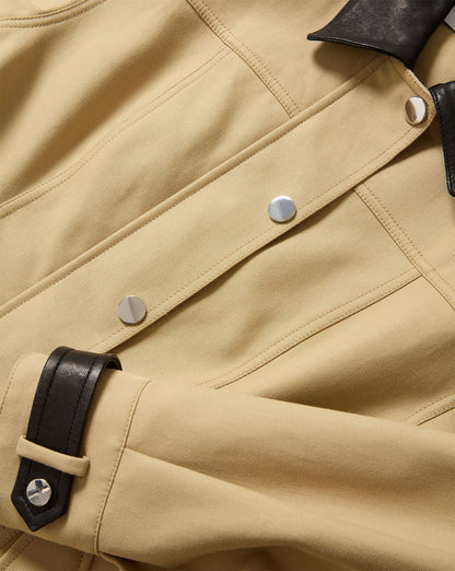 Veronica Beard | Talla Peplum Jacket in Tan Sand Sand