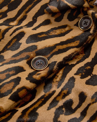 Veronica Beard | Shelley Calf Hair Dickey Coat in Leopard Camel Multi Camel Multi