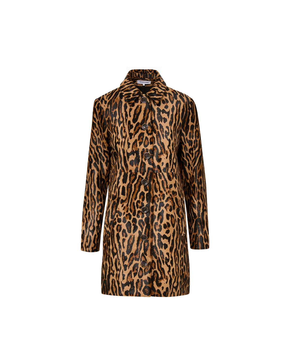 Veronica Beard | Shelley Calf Hair Dickey Coat in Leopard Camel Multi Camel Multi