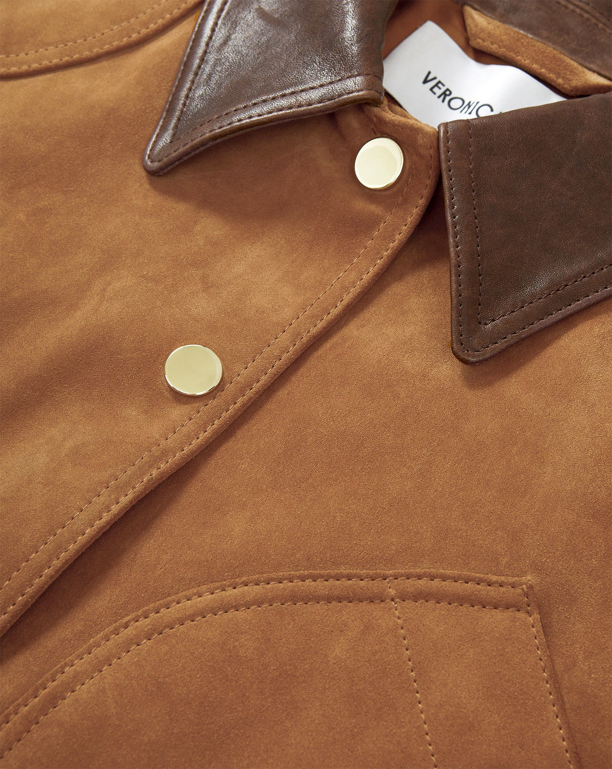 Veronica Beard | Walters Suede Cropped Jacket in Whisky Whisky