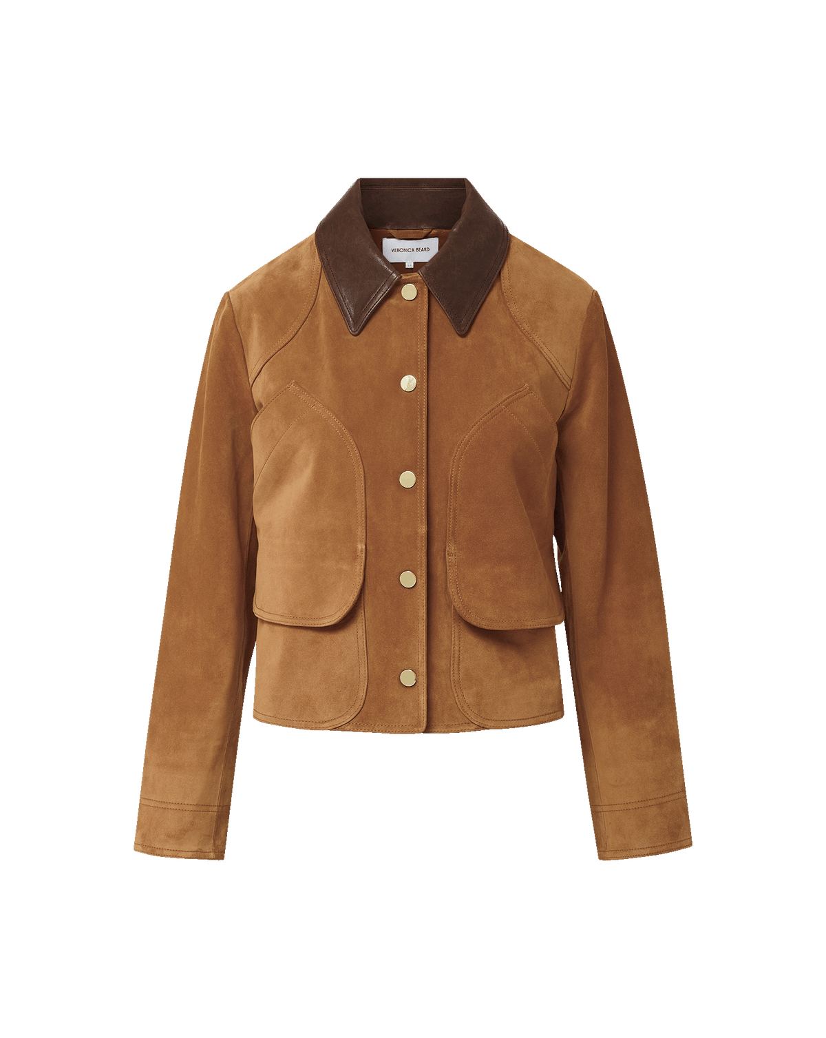 Veronica Beard | Walters Suede Cropped Jacket in Whisky Whisky