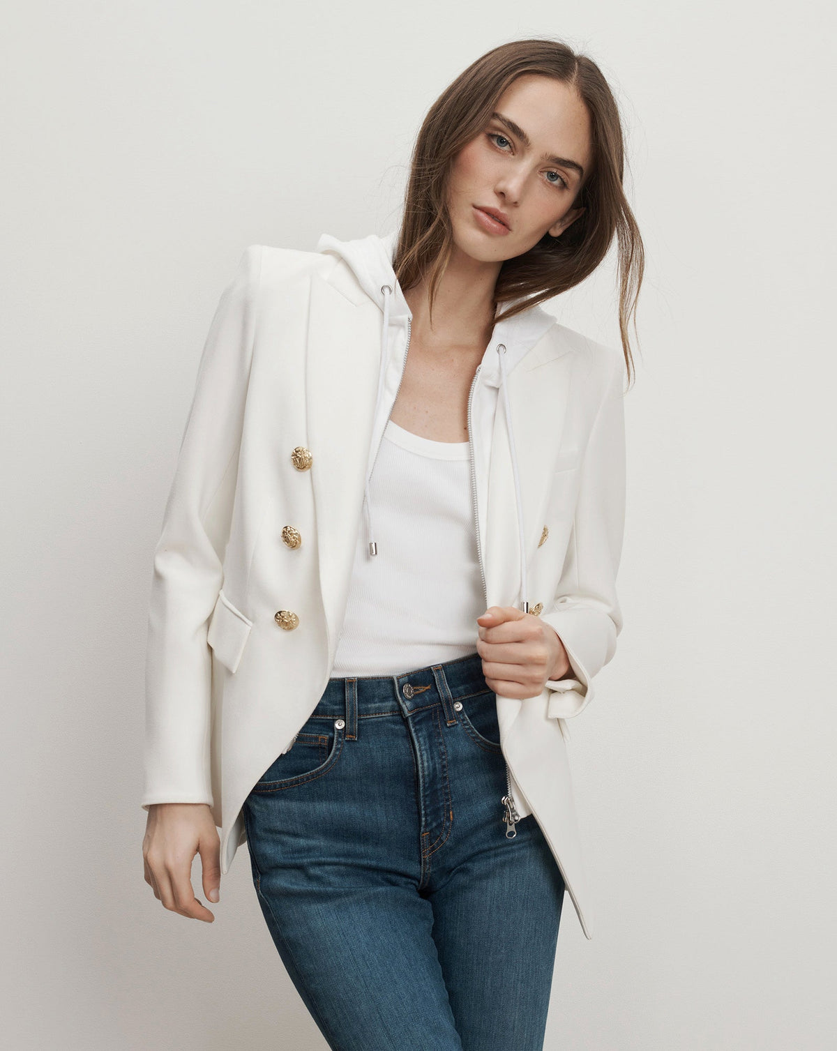 Veronica Beard | Hoodie Dickey White