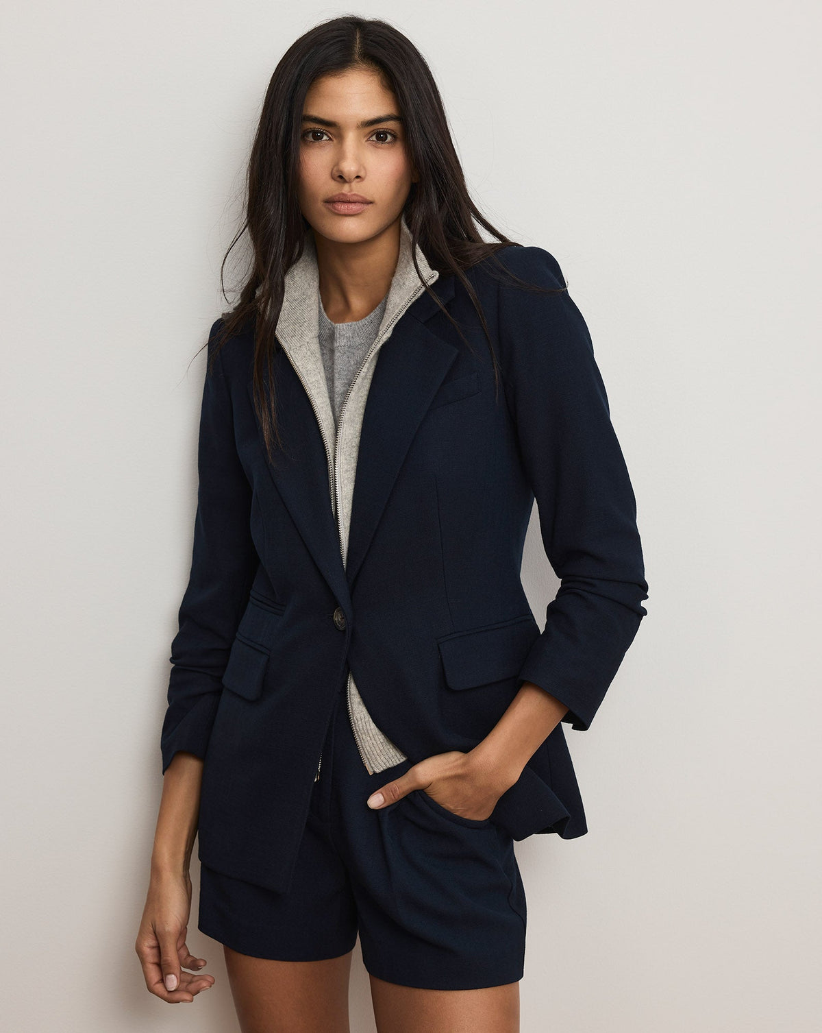 Veronica Beard | Cashmere Uptown Dickey Grey