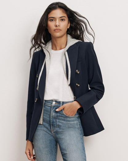 Veronica Beard | Cashmere Hoodie Dickey Grey