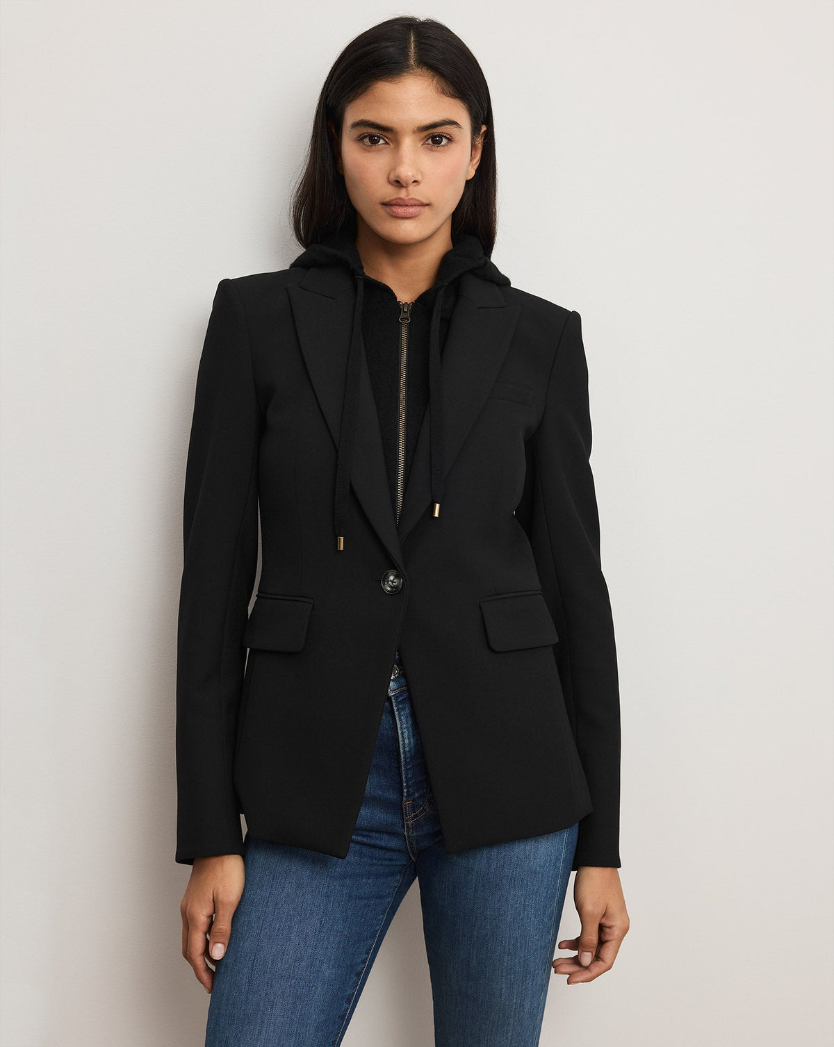 Veronica Beard | Cashmere Hoodie Dickey Black