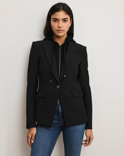 Veronica Beard | Cashmere Hoodie Dickey Black