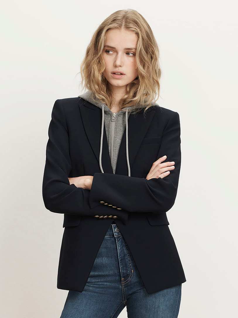 Veronica Beard | Oversized Hoodie Dickey in Grey Melange Grey Melange