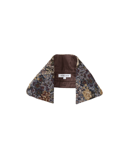 Veronica Beard | Brocade Removable Collar in Floral Dark Eggplant Multi
