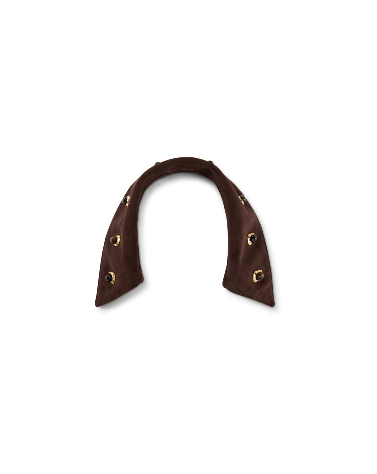 Veronica Beard | Suede Cabochon Collar in Dark Brown Espresso Espresso