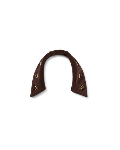 Veronica Beard | Suede Cabochon Collar in Dark Brown Espresso Espresso
