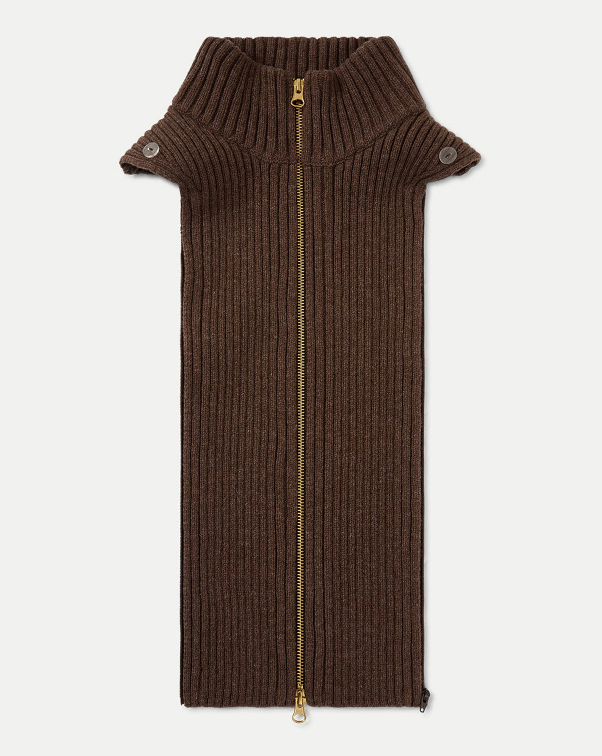 Veronica Beard | Turtleneck Dickey Insert in Espresso Dark Brown Espresso
